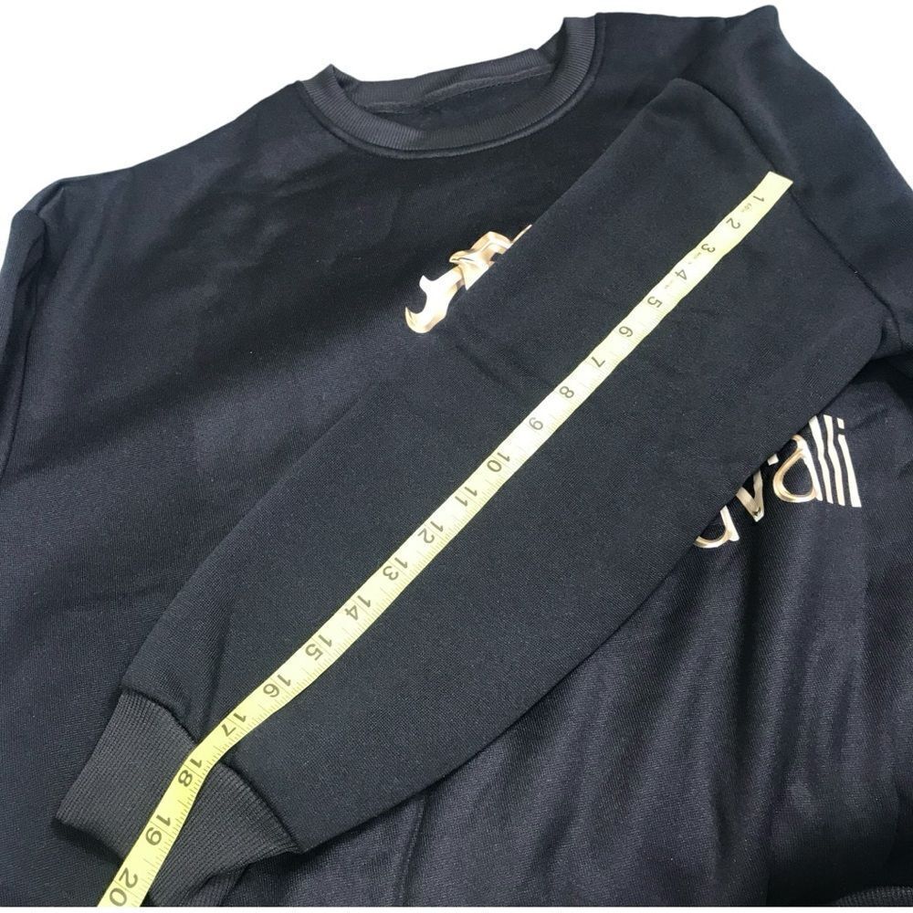 Roberto Cavalli Black Gold Logo Pullover Sweater - Picture 9 of 10
